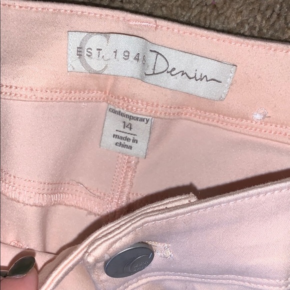 Est 1946 Demin blush pink skinny stretchy pants - Picture 3 of 5